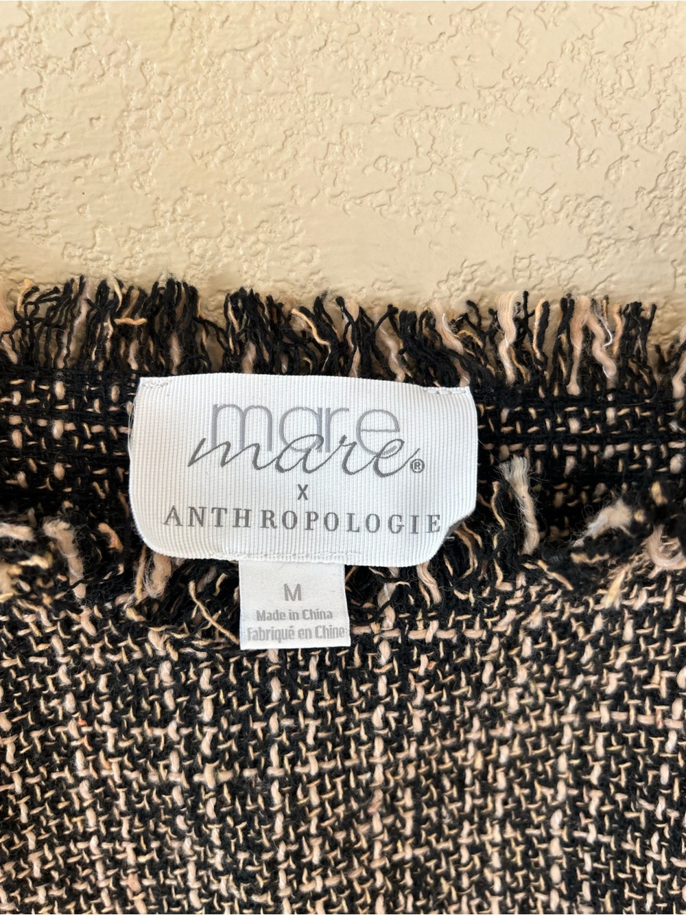Mare Mare x Anthropologie Woven Tweed Cropped Tank Size M Elevated Chic - Picture 4 of 11